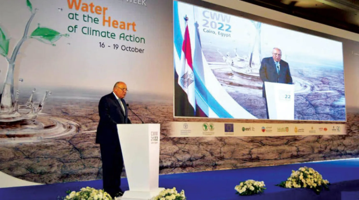 شكري في «أسبوع القاهرة الخامس للمياه» (مجلس الوزراء المصري)