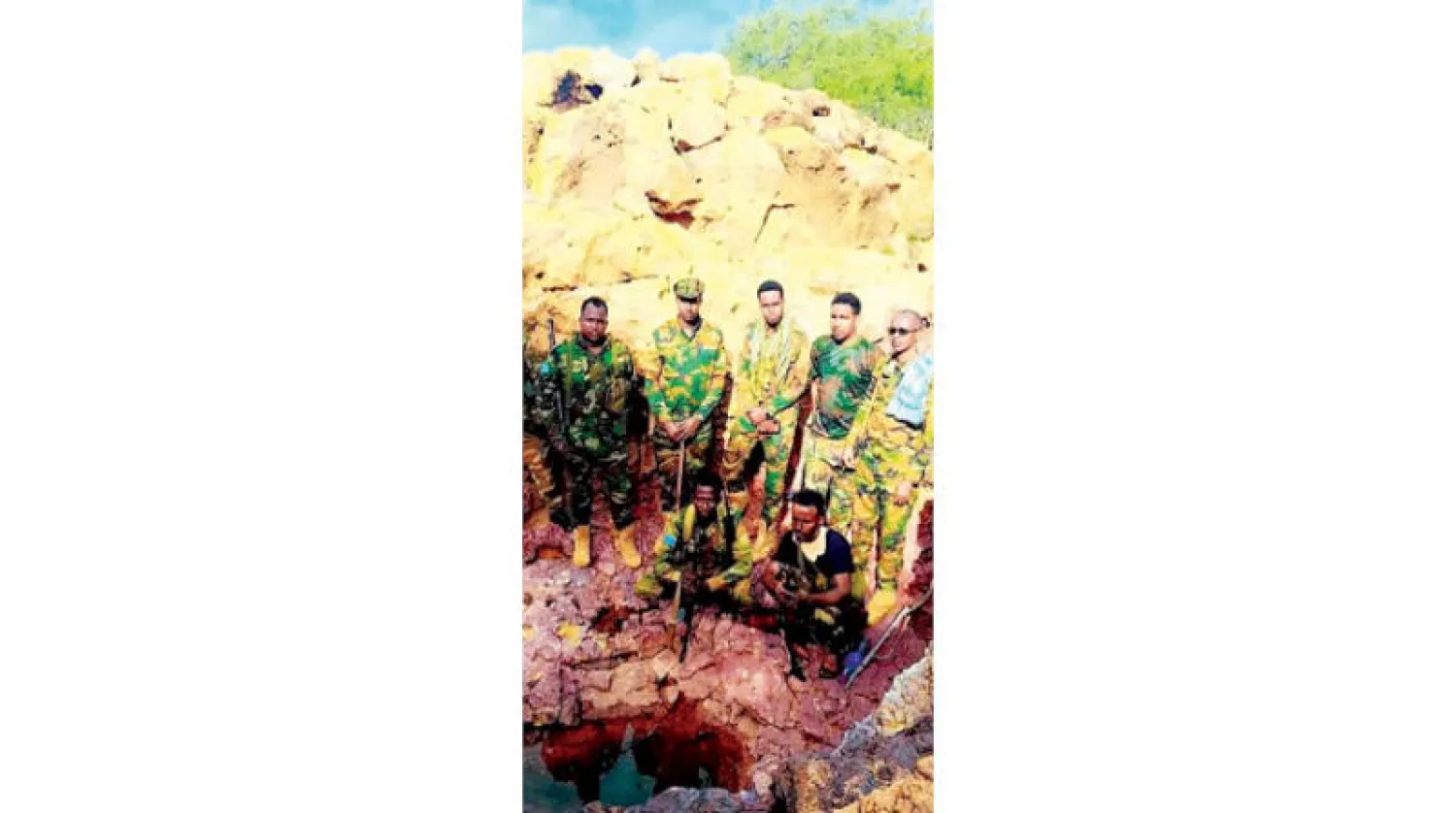 صورة وزعتها وكالة الأنباء الصومالية الرسمية لقوات الجيش في هيران