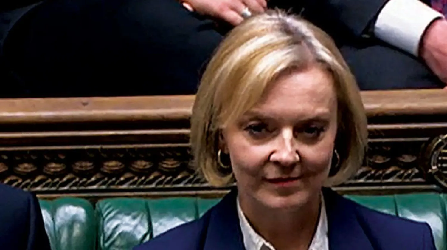 ليز تراس تواجه البرلمان البريطاني (أ.ف.ب)