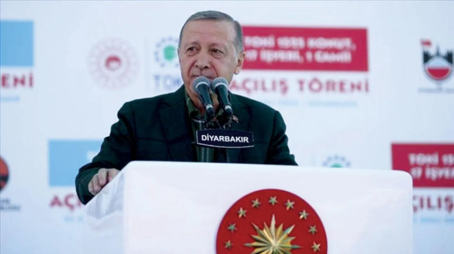 إردوغان يلقي كلمة (الأناضول)