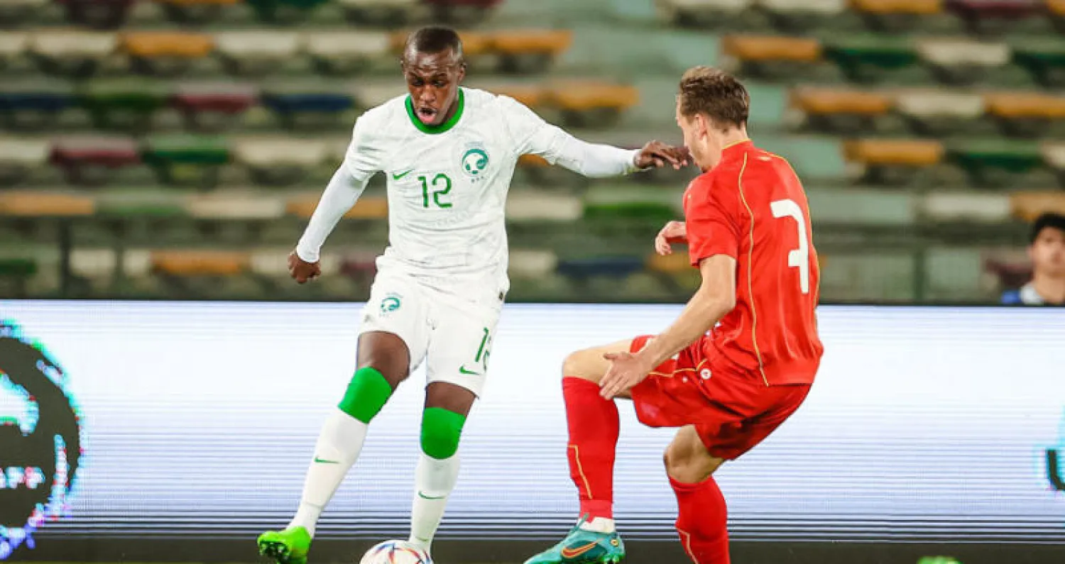 من مباراة المنتخب السعودي الودية الأخيرة أمام مقدونيا الشمالية (الشرق الأوسط)