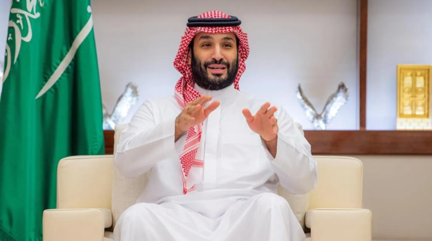 Suudi Arabistan Veliaht Prensi Muhammed bin Selman, milli futbol takımı oyuncularını ağırladı (SPA)