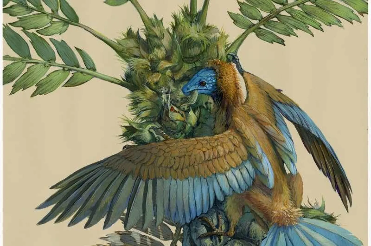 تصور فني للطائر «جيهولورنيس» (الفريق البحثي)
