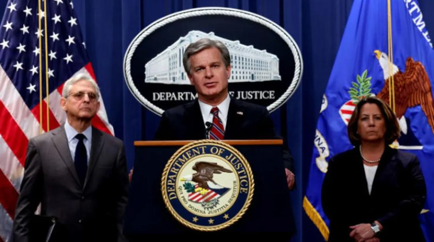 Adalet Bakanı Merrick Garland, FBI Başkanı Christopher Wray ve Başsavcı Yardımcısı Lisa Monaco (AFP)