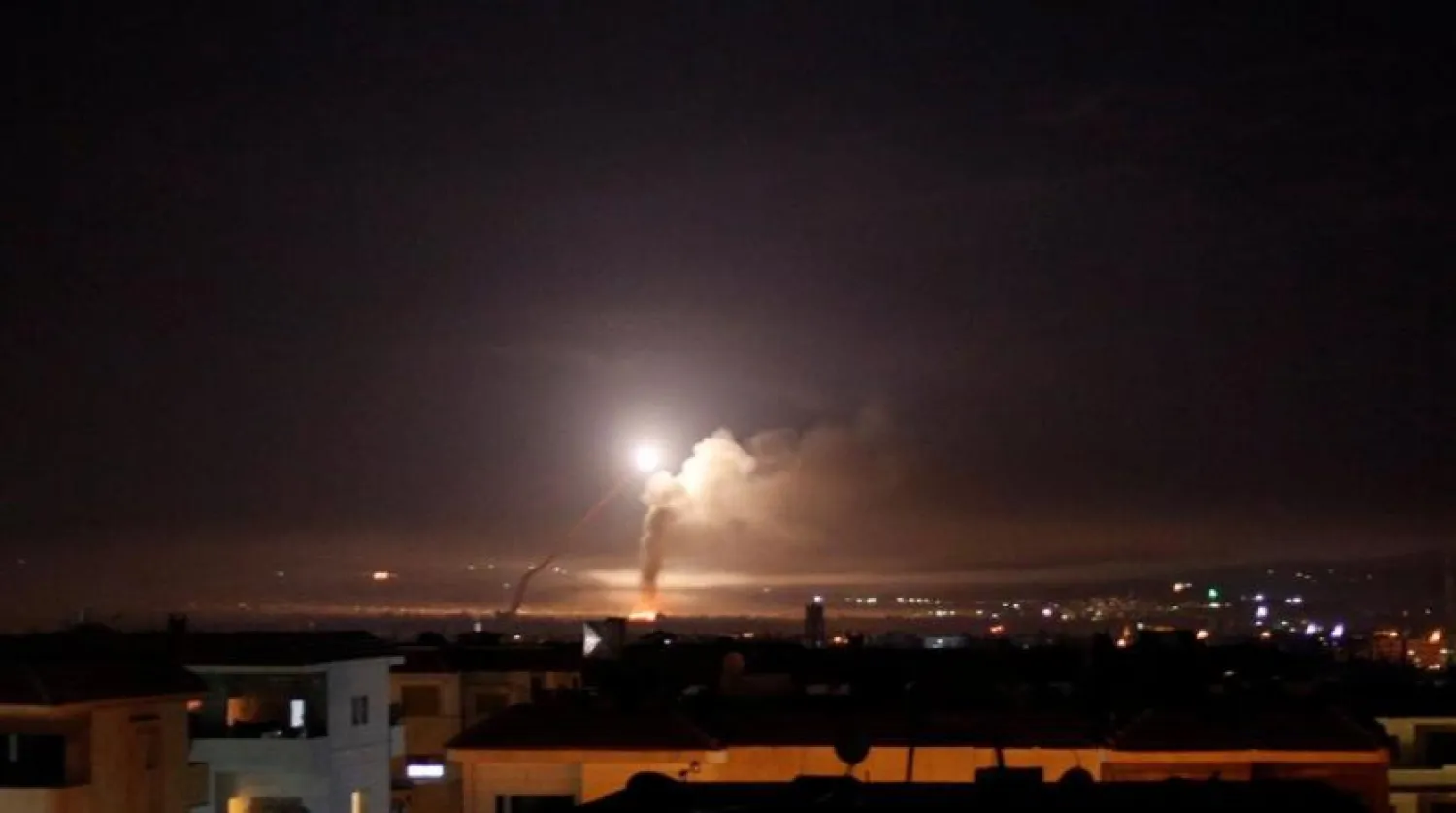 Missile fire is seen from Damascus, Syria May 10, 2018. (Reuters)
