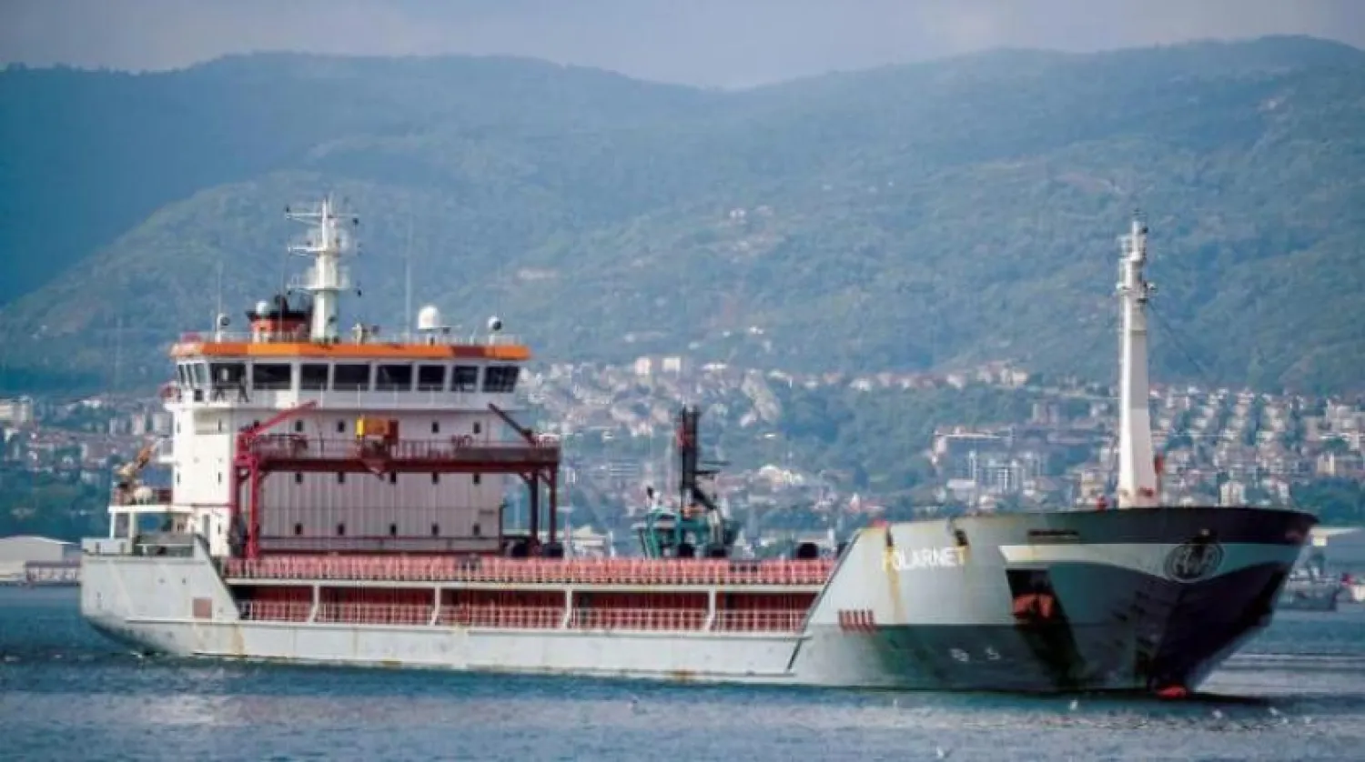 Ukrayna tahılı yüklü Polarnet gemisi Türkiye’deki Derince Limanı’nda (EPA)