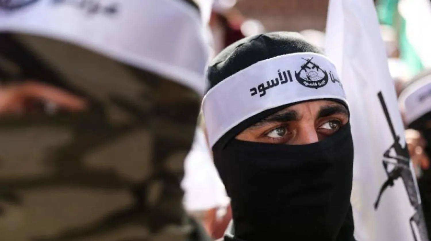 Batı Şeria’daki Aslanlar Yuvası grubunu desteklemek için Gazze'de bir gösteri (AFP)