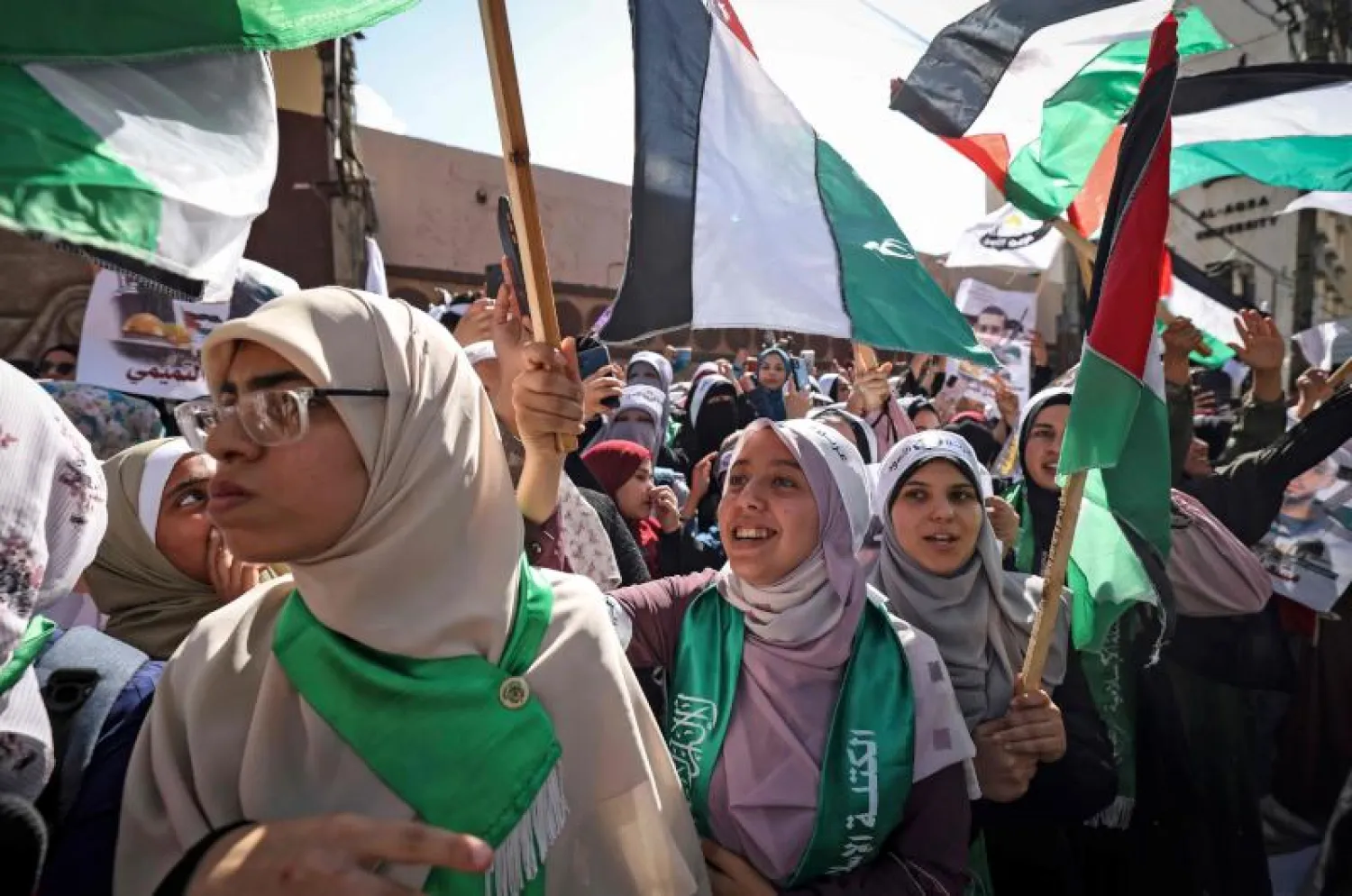 طالبات فلسطينيات (أ.ف.ب)