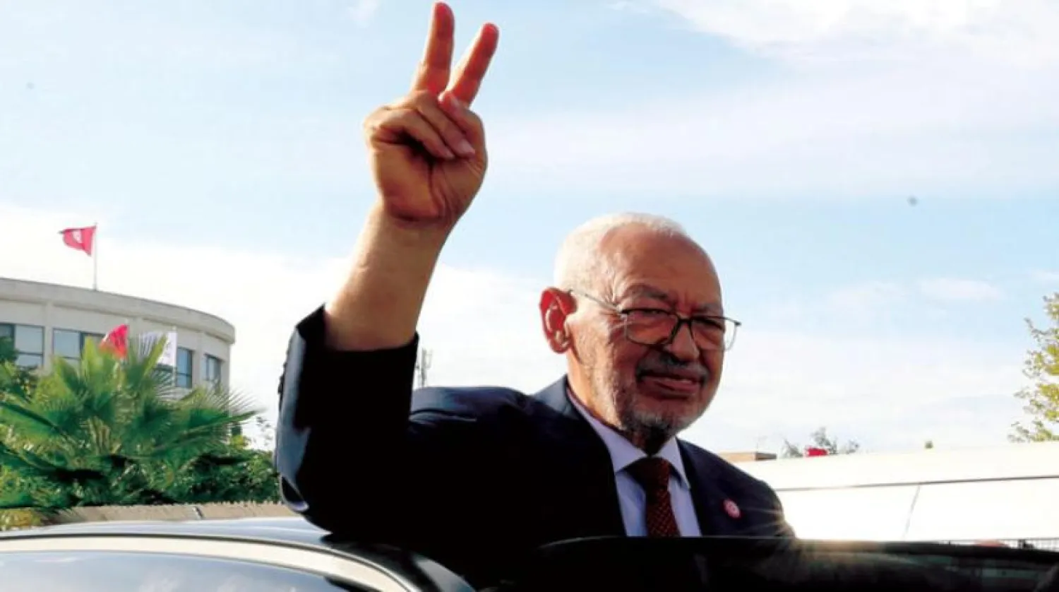 The speaker of Tunisia's dissolved parliament, Rached Ghannouchi. EPA