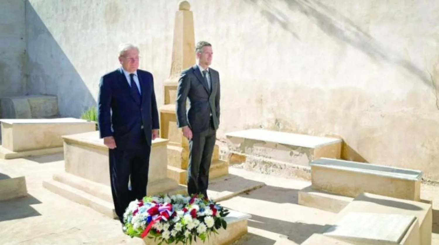Norland during his visit to the American Cemetery in Tripoli (The US Embassy)