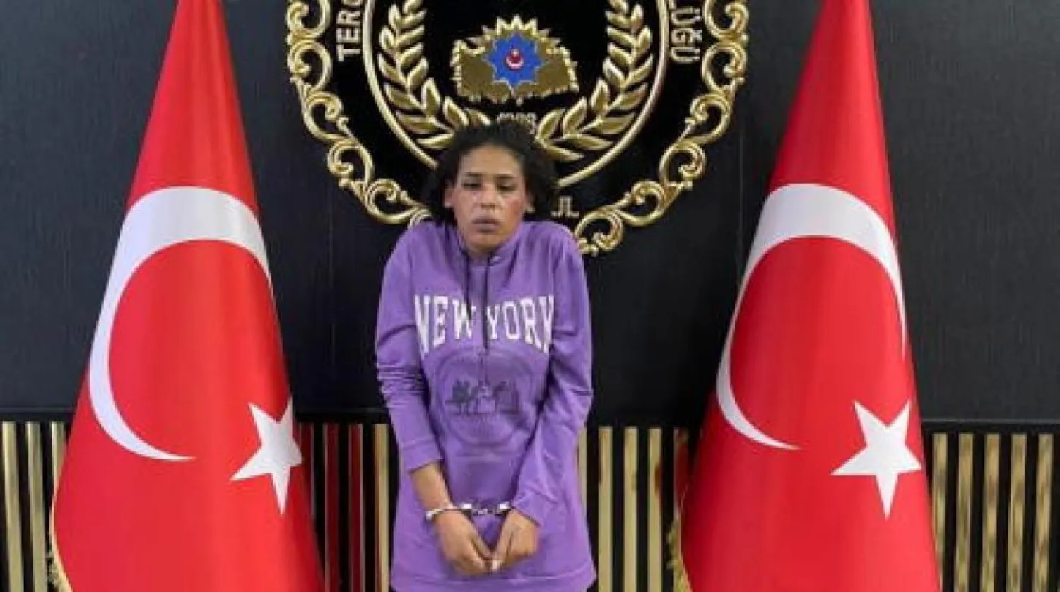 An undated handout picture released by Turkish police shows an unidentified blast suspect arrested in Istanbul, Türkiye. — Reuters 
