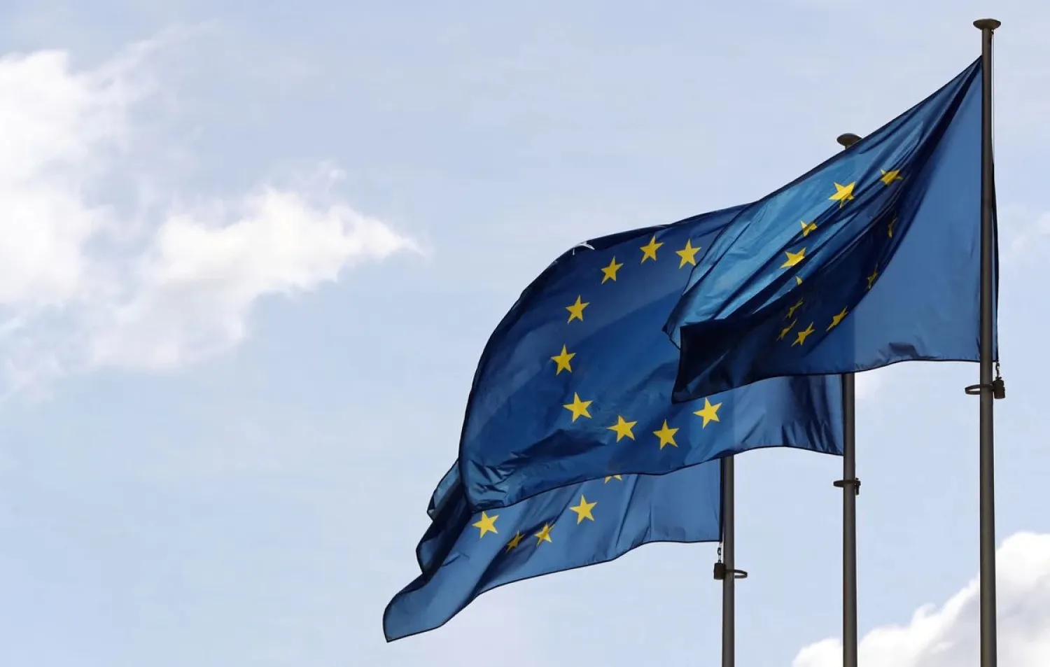 The European Union flags flutter at the EU Commission headquarters in Brussels, Belgium September 19, 2019. REUTERS/Yves Herman