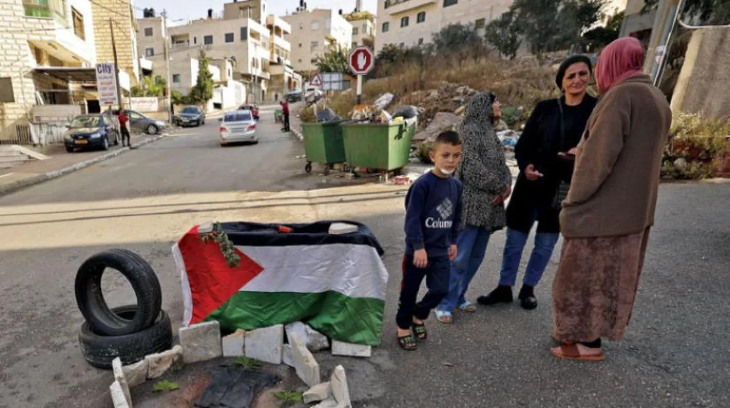 The place where the Palestinian girl was killed in Beitunia (AFP)
