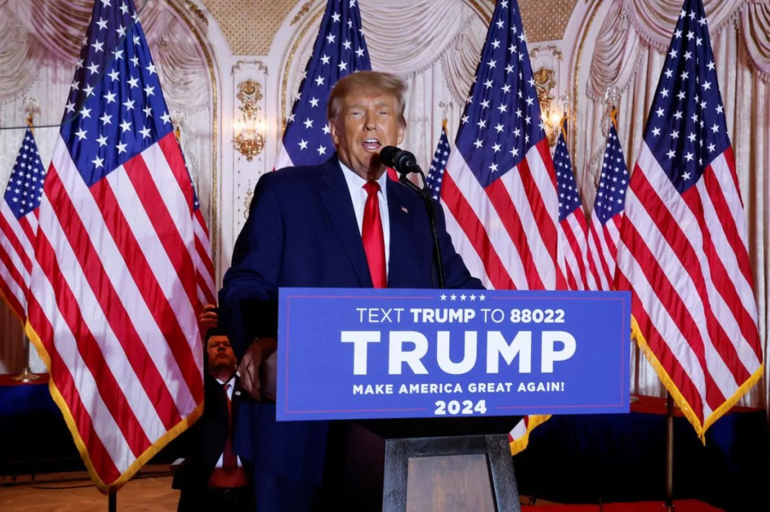 Trump, adaylığını açıkladığı konuşmasında ABD lideri Joe Biden'a yüklendi (Reuters)

