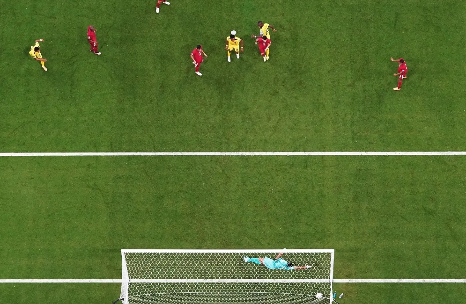 Football - FIFA World Cup Qatar 2022 - Group A - Qatar v Ecuador - Al Bayt Stadium, Al Khor, Qatar - November 20, 2022 Ecuador's Enner Valencia scores their second goal. (Reuters)
