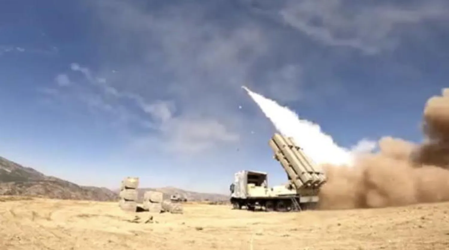 A photo, released by Tehran, shows an attack on Kurdish opposition positions in Iraq on September 28. (AFP) 