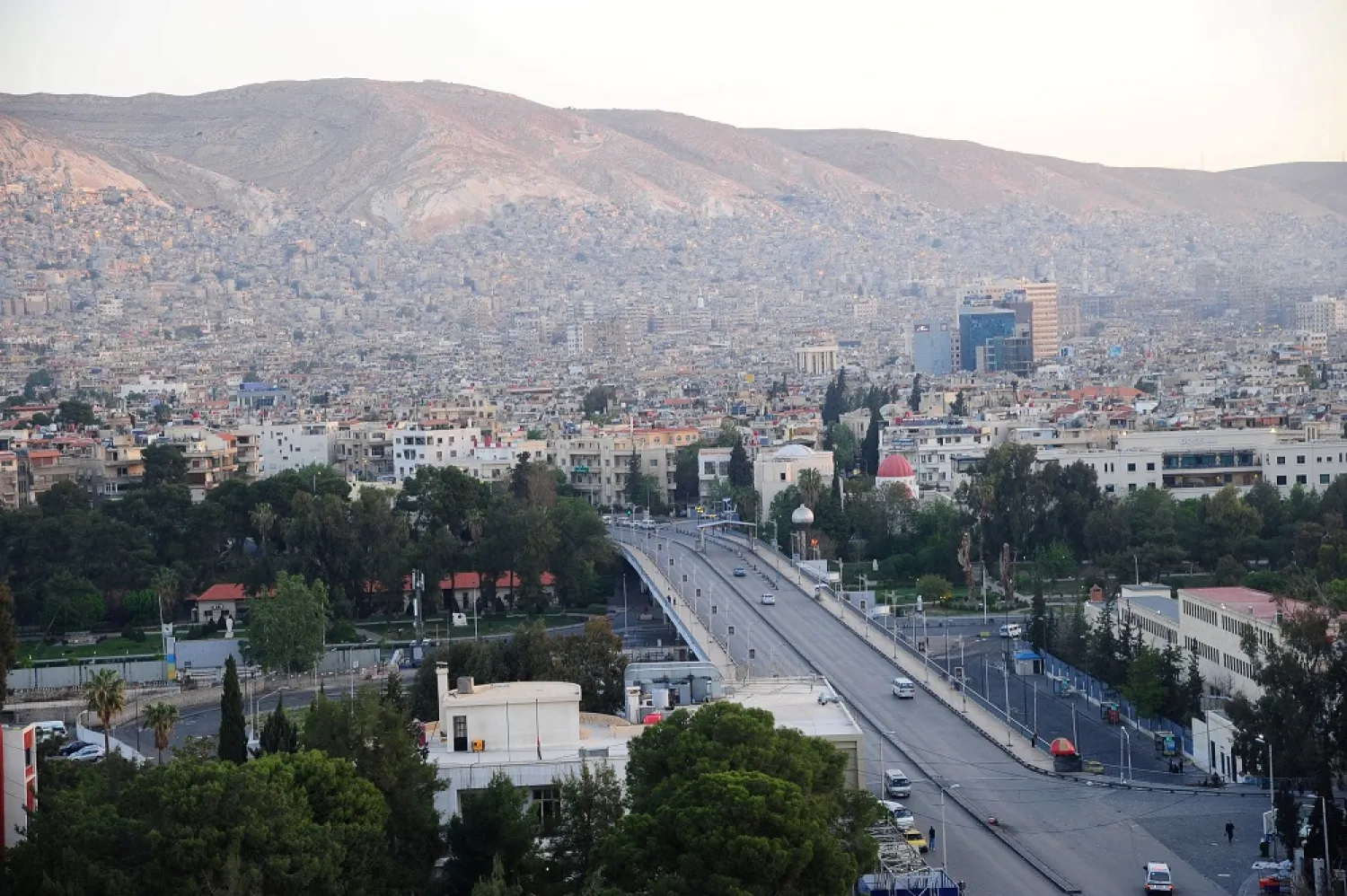 A general view shows the city of Damascus, Syria, April 14, 2018. (Reuters)