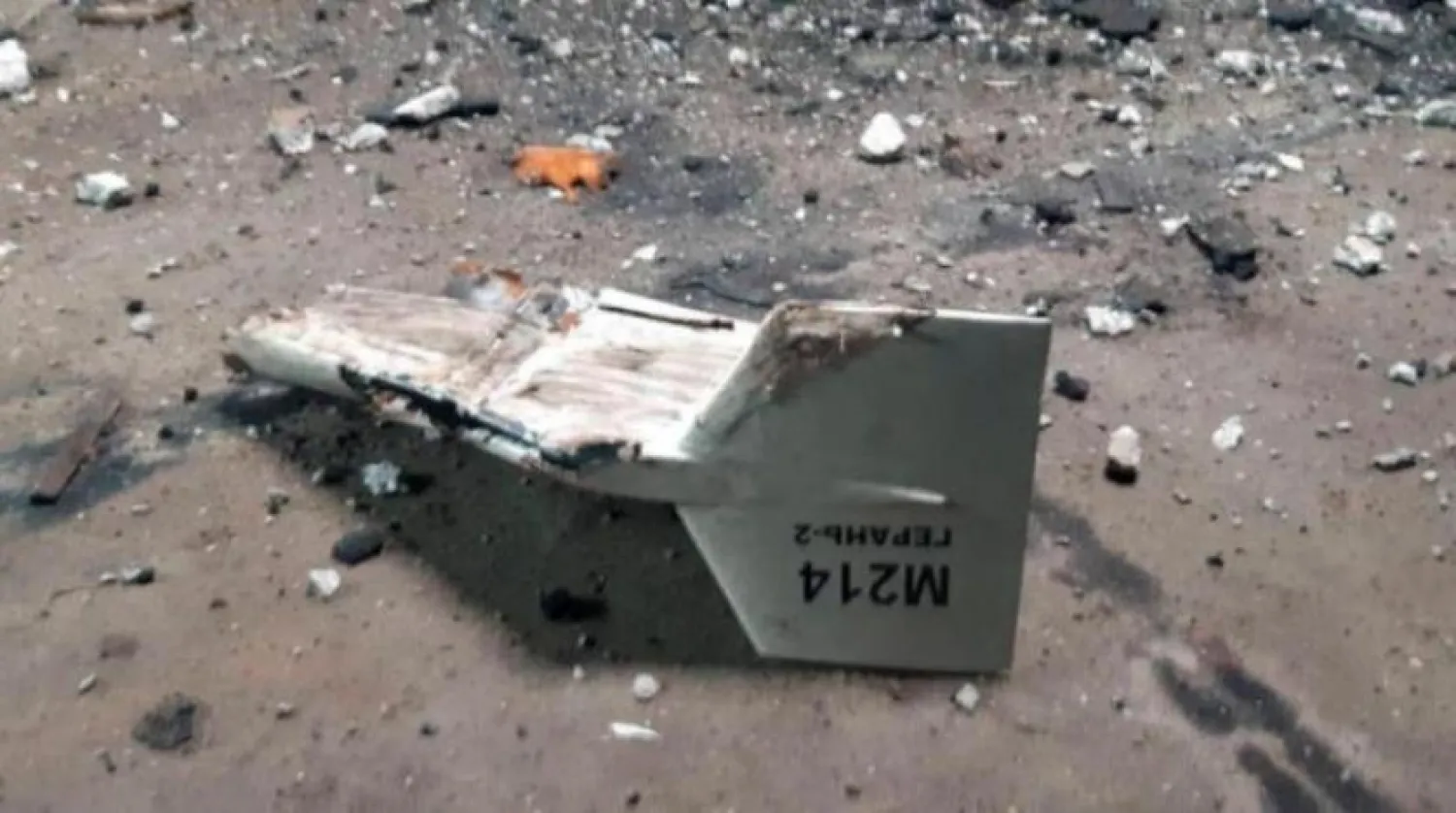 Part of what Ukraine says is an Iran-made drone shot down in Kharkiv. Reuters