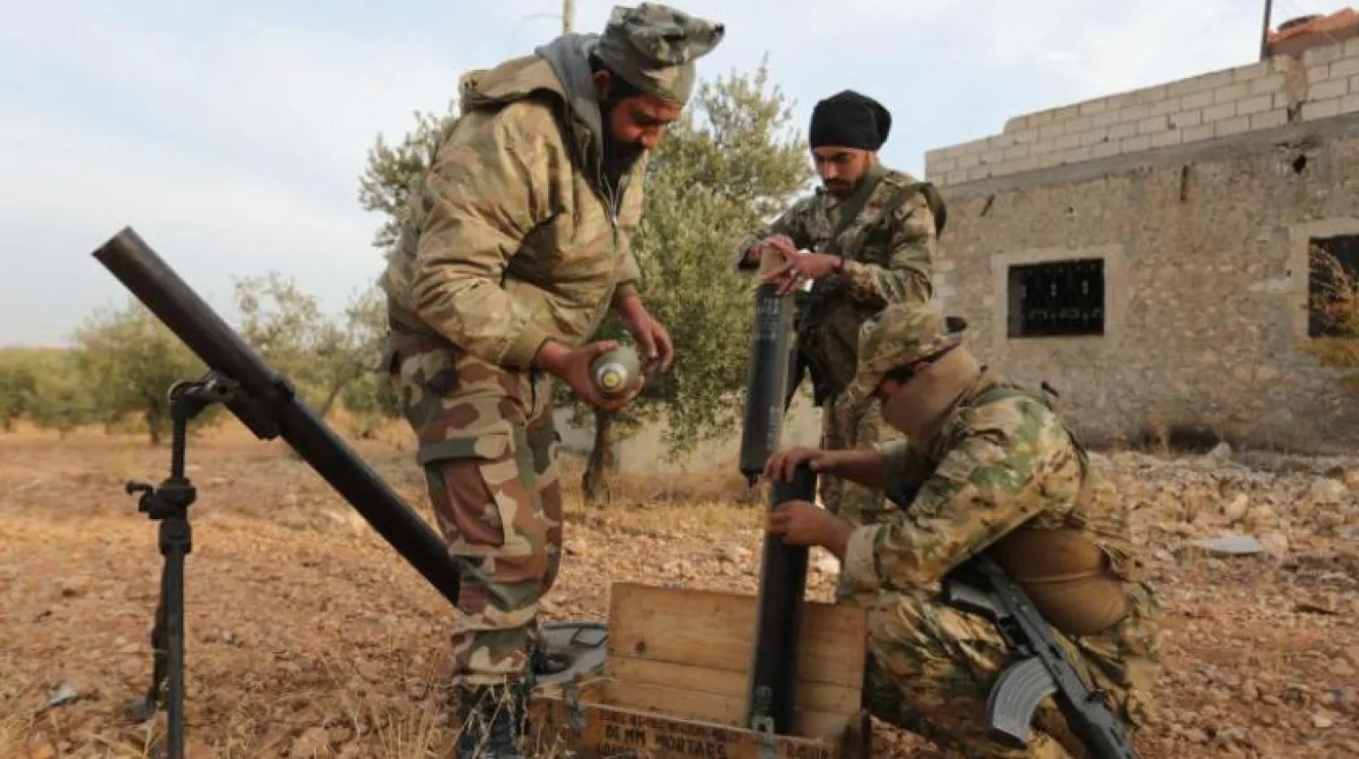  Pro-Turkish Syrian fighters prepare a mortar in Jarabulus, north of Aleppo. (AFP) 
