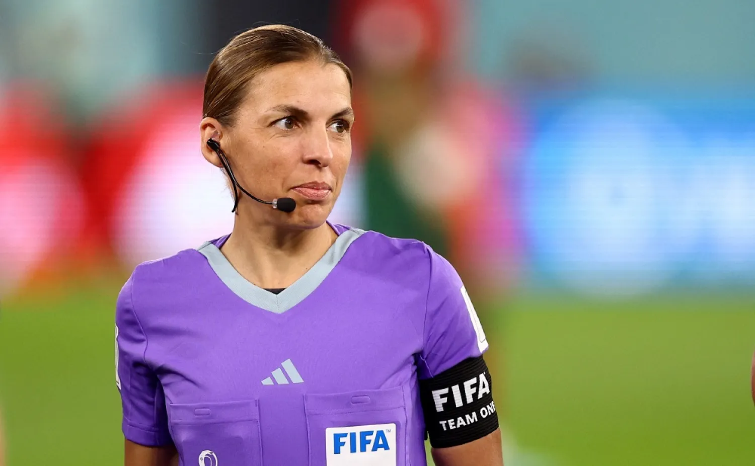 Football - FIFA World Cup Qatar 2022 - Group H - Portugal v Ghana - Stadium 974, Doha, Qatar - November 24, 2022 Fourth official Stéphanie Frappart before the match. (Reuters)