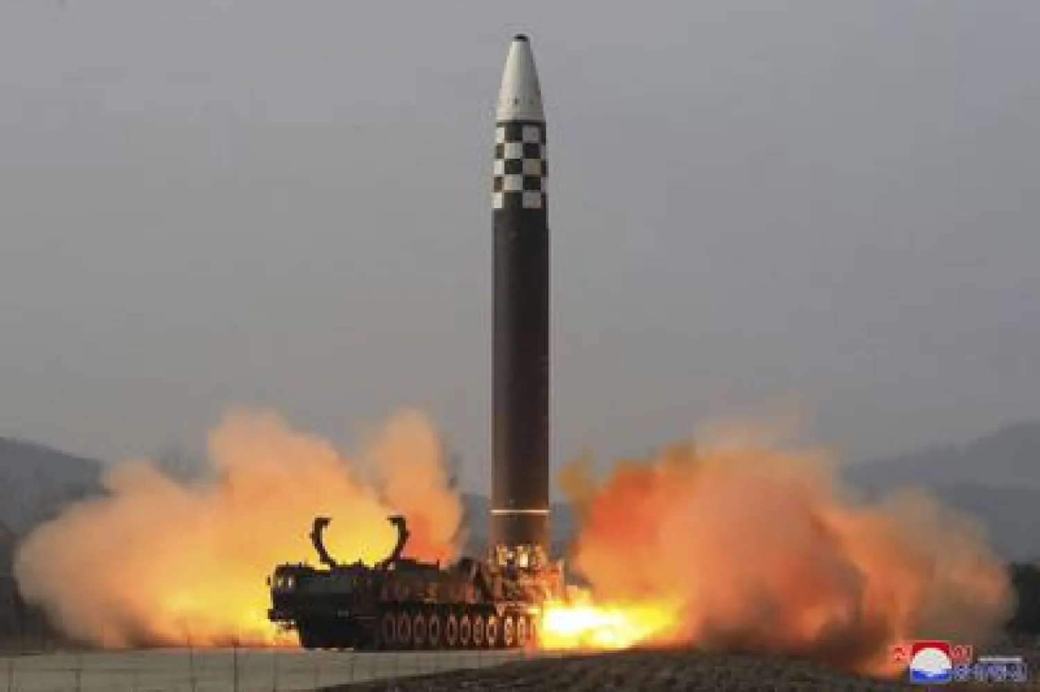 FILE - This photo distributed by the North Korean government shows what it says a test-fire of a Hwasong-17 intercontinental ballistic missile (ICBM), at an undisclosed location in North Korea on March 24, 2022.  (Korean Central News Agency/Korea News Service via AP, File)