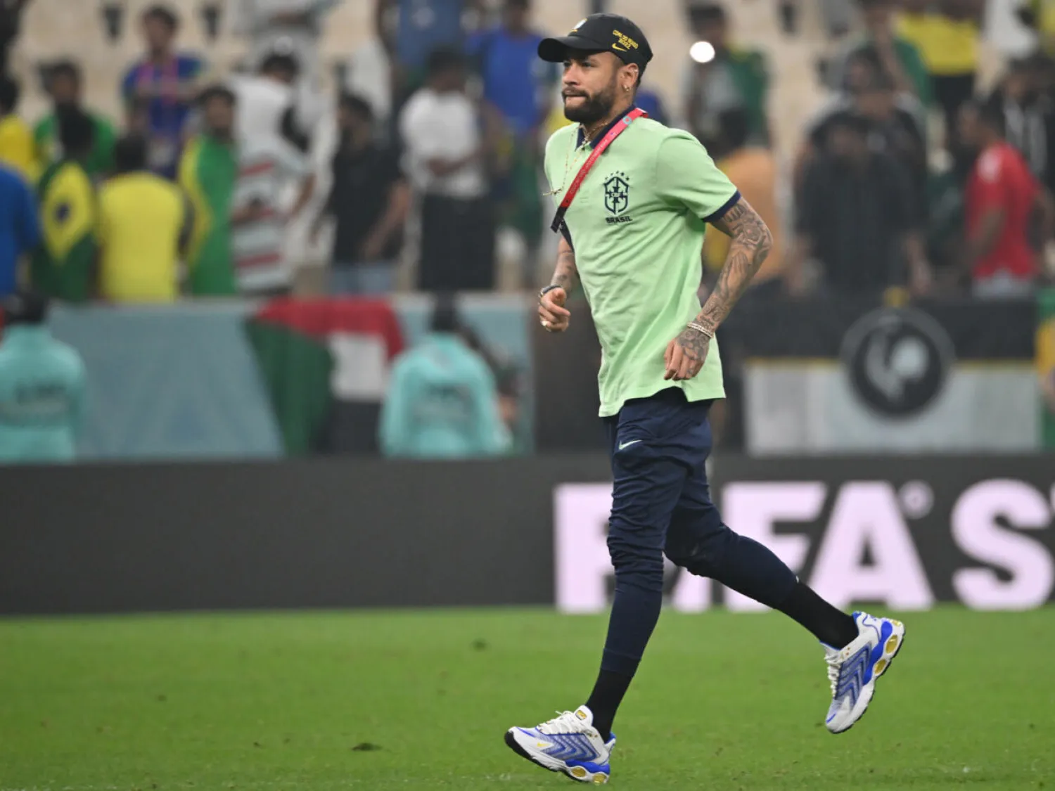 Neymar has missed Brazil's last two World Cup games but could return against South Korea. NELSON ALMEIDA / AFP

