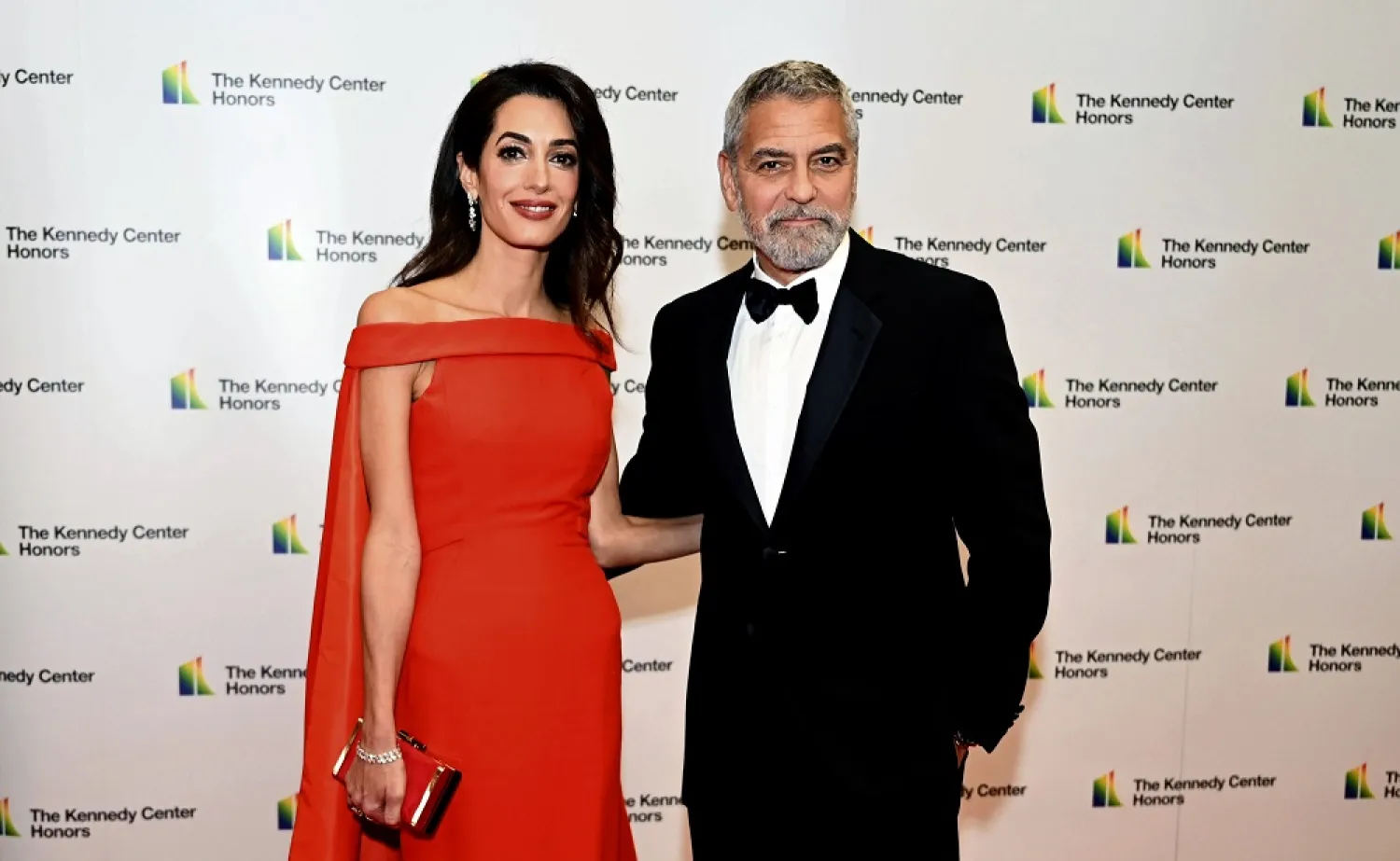 2022 Kennedy Center Honoree actor George Clooney and his wife, Amal Clooney, arrive at the State Department for the Kennedy Center Honors gala dinner, Saturday, Dec. 3, 2022, in Washington. (AP)