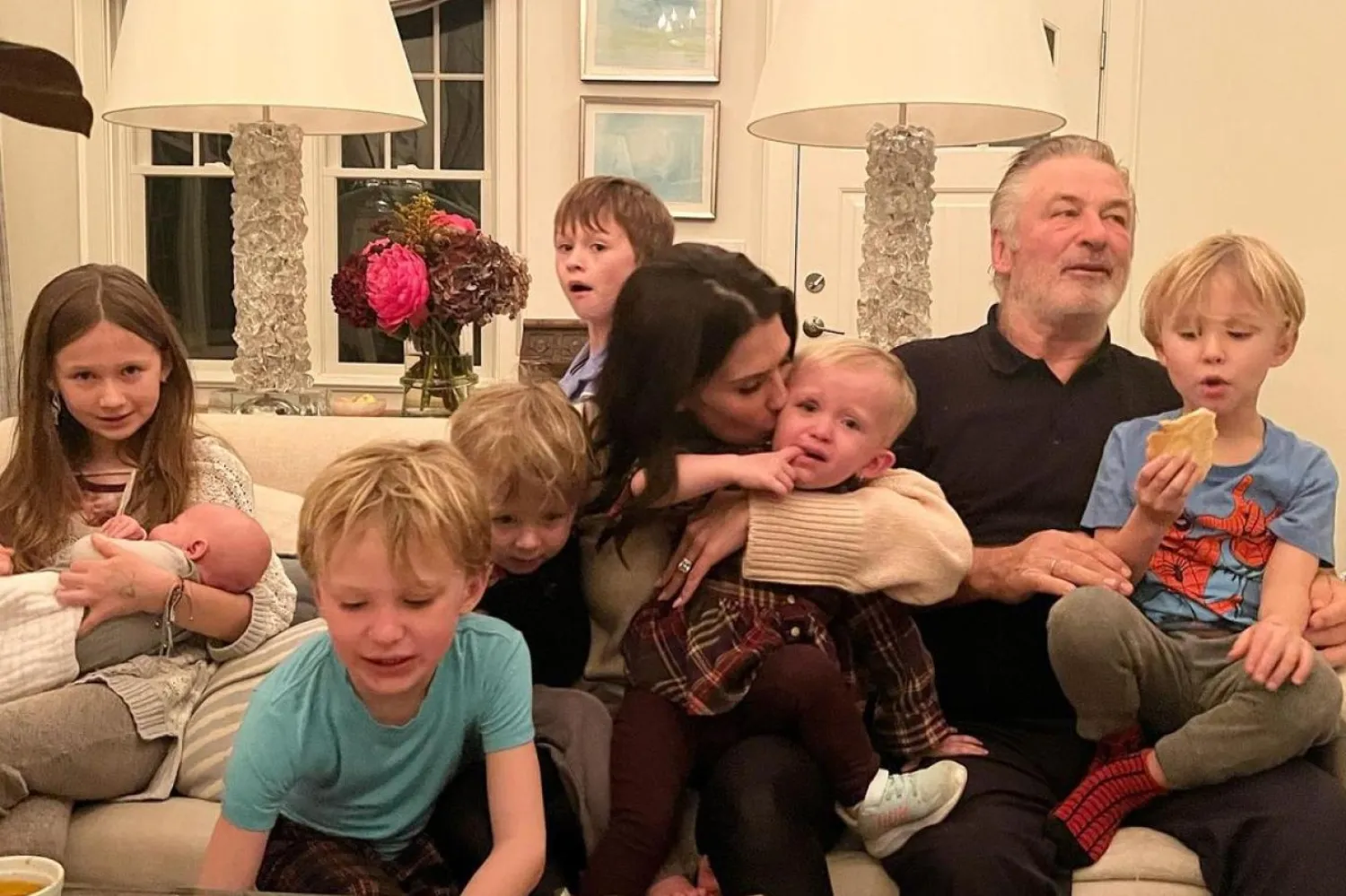 Baldwin ailesi, Şükran Günü'nde doğal hallerini Instagram'da paylaşmıştı (Instagram / Hilaria Baldwin)

