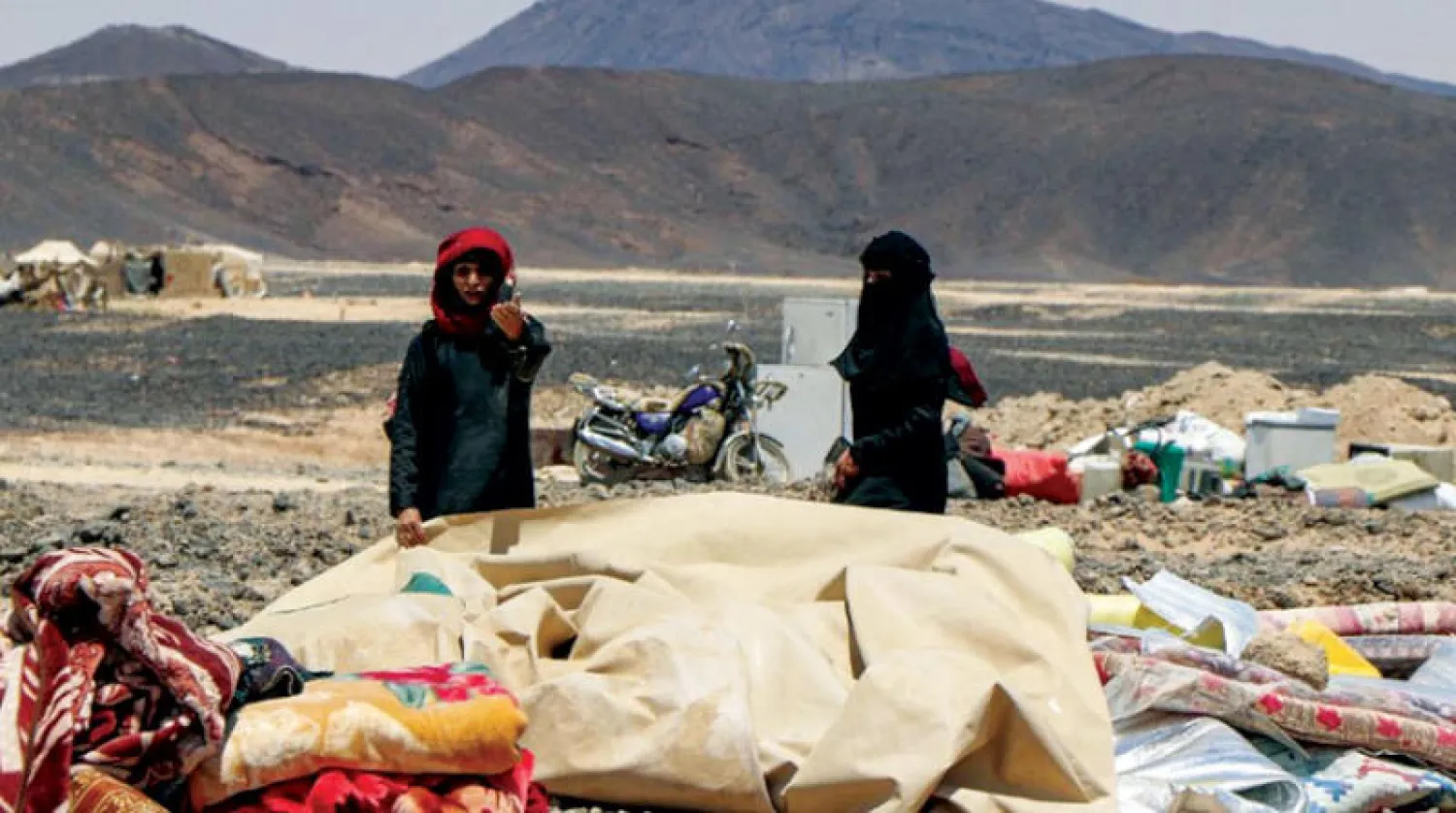 نازحون يمنيون في محافظة مأرب (أ.ف.ب)