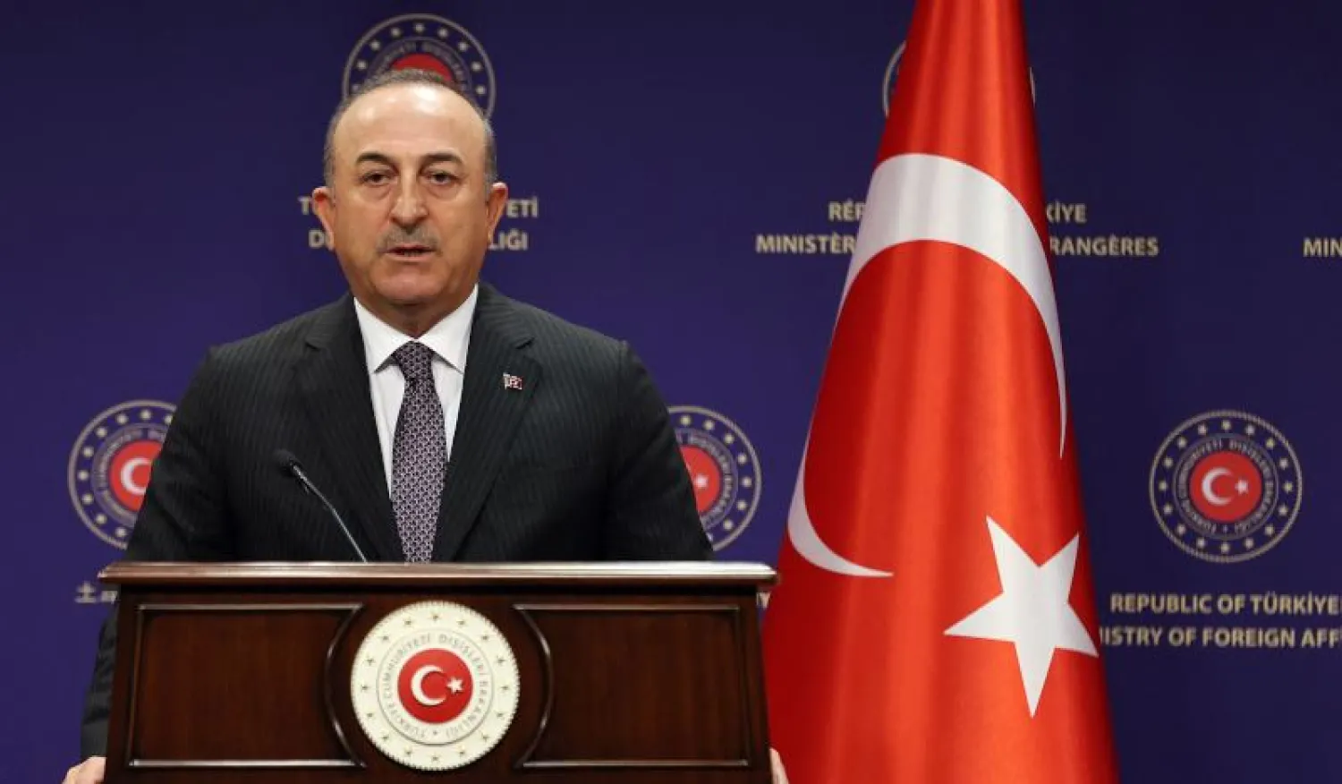 وزير الخارجية التركي مولود جاويش أوغلو (أ.ف.ب)