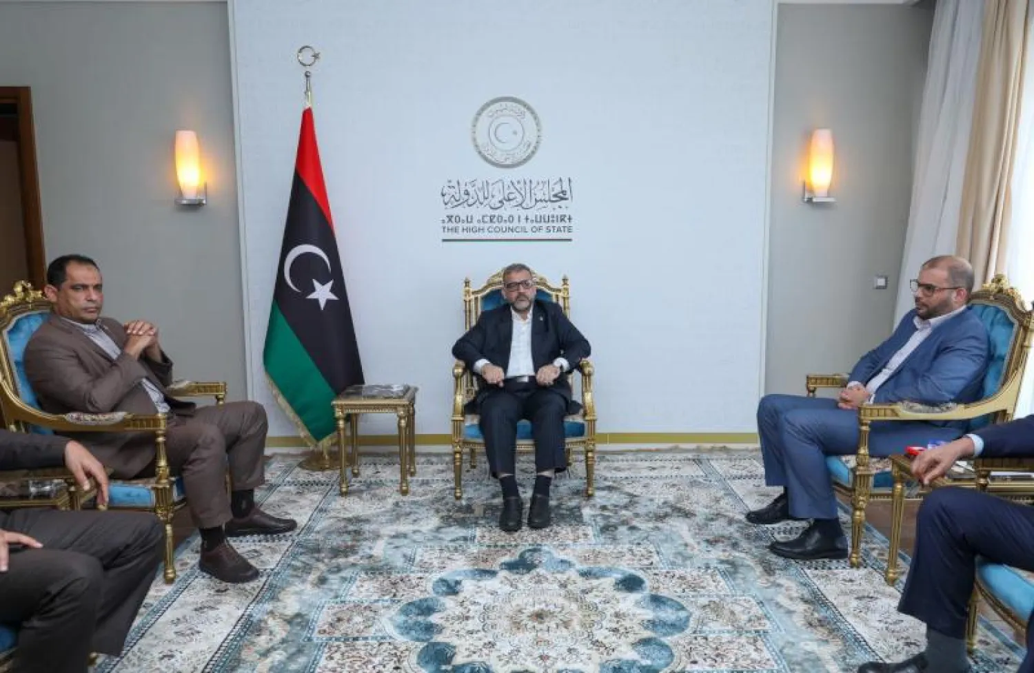 مكتب رئاسة مجلس الدولة الليبي خلال اجتماعه في طرابلس (المجلس)