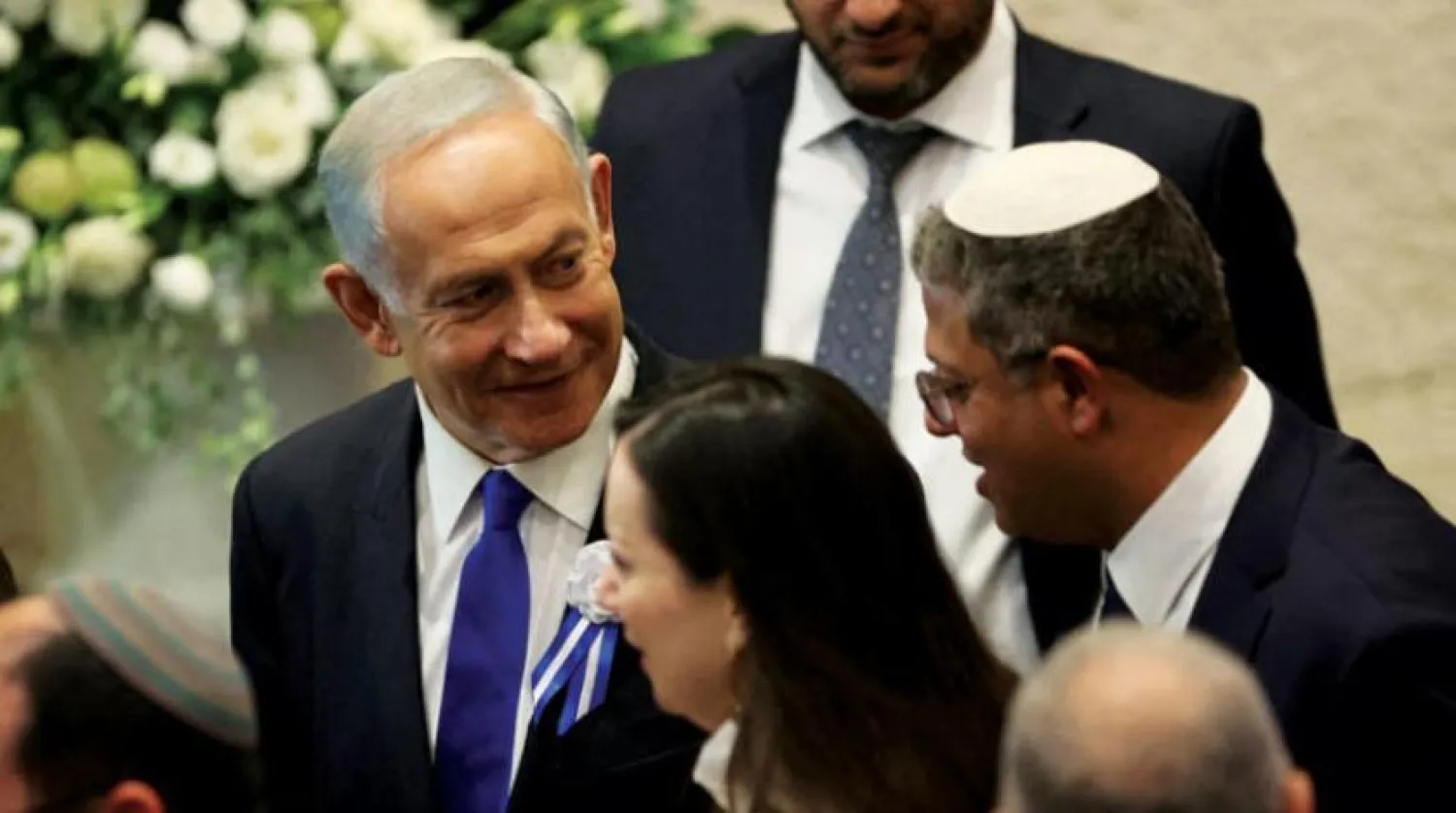 Binyamin Netanyahu ve Itamar Ben-Gvir. (Reuters)