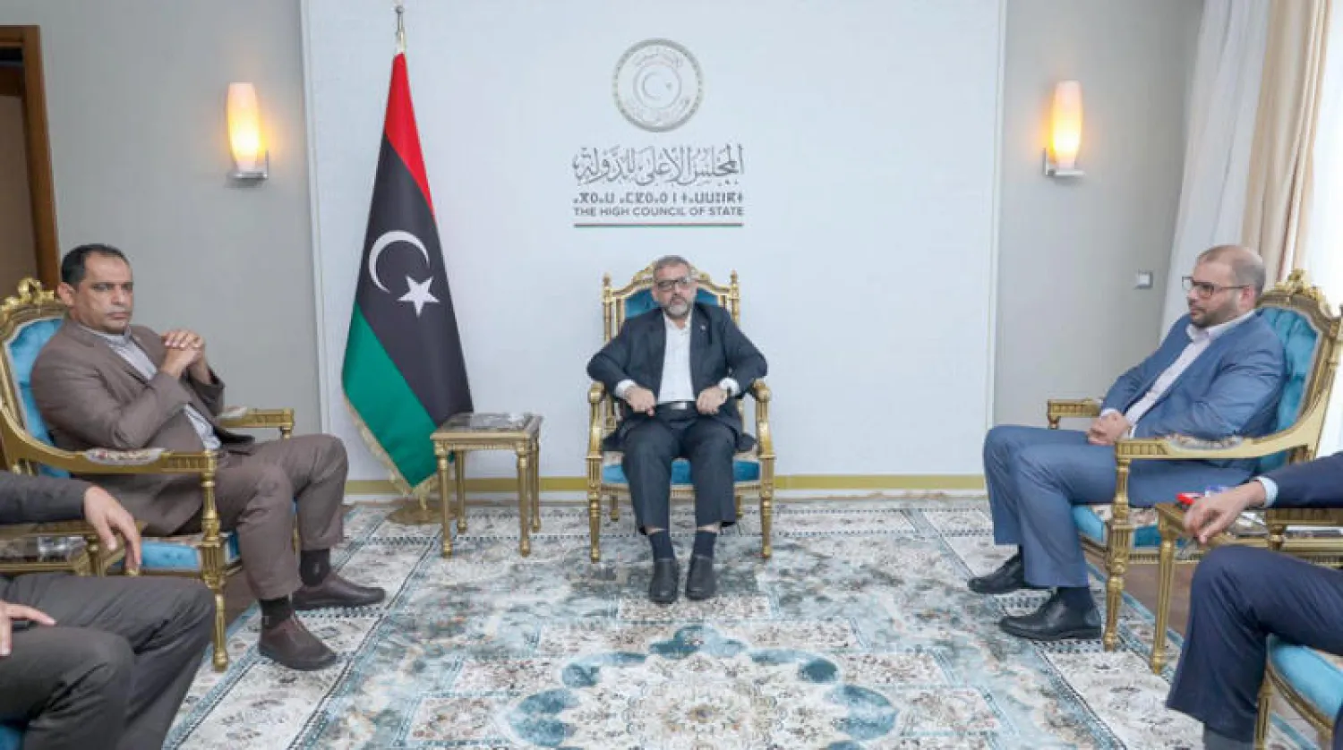 صورة وزعها مجلس الدولة الليبي لاجتماع مكتب رئاسته في طرابلس