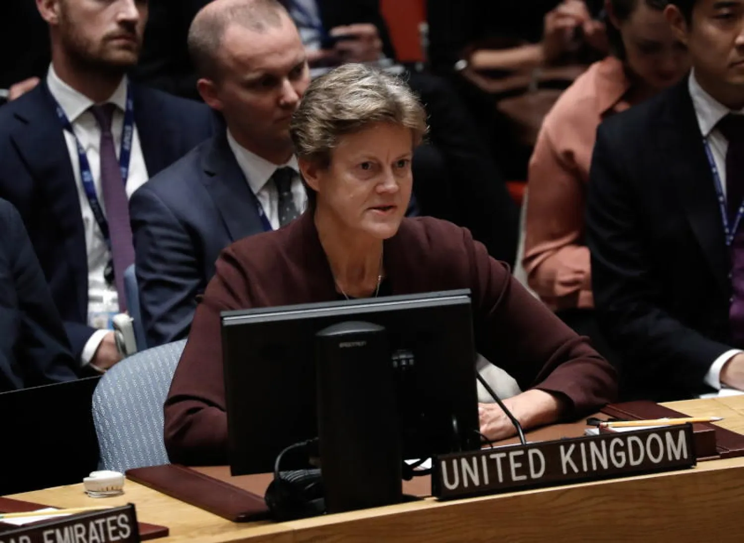 سفيرة بريطانيا لدى الأمم المتحدة باربرا ودوارد (إ.ب.أ)