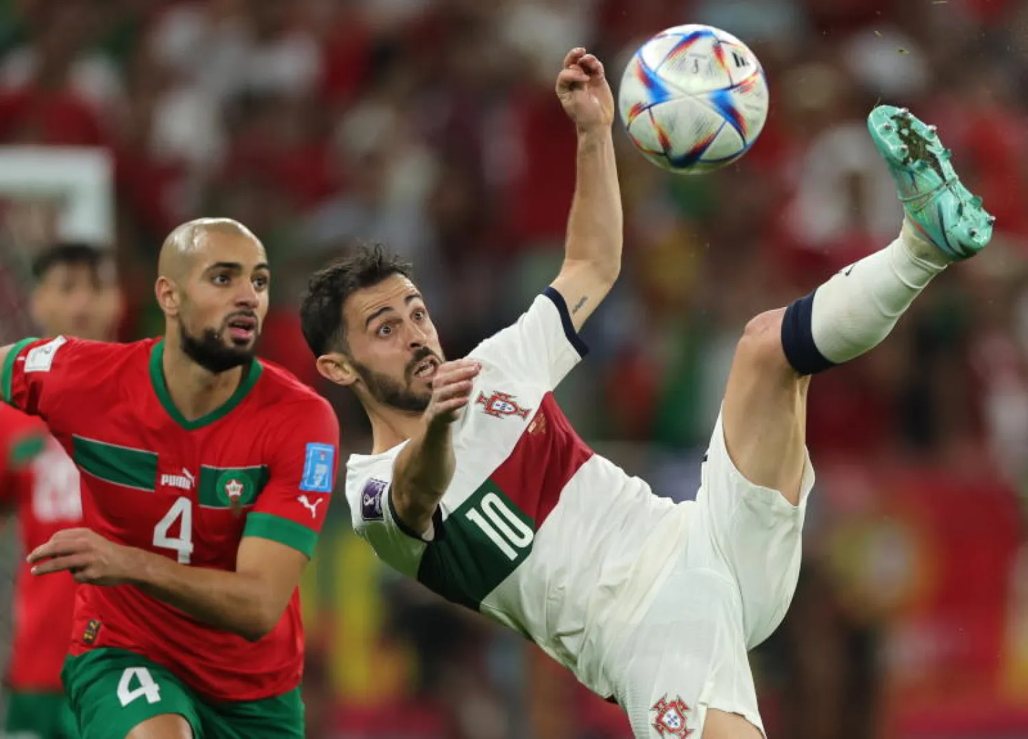 أمرابط شارك بفعالية في مباراة البرتغال (إ.ب.أ)