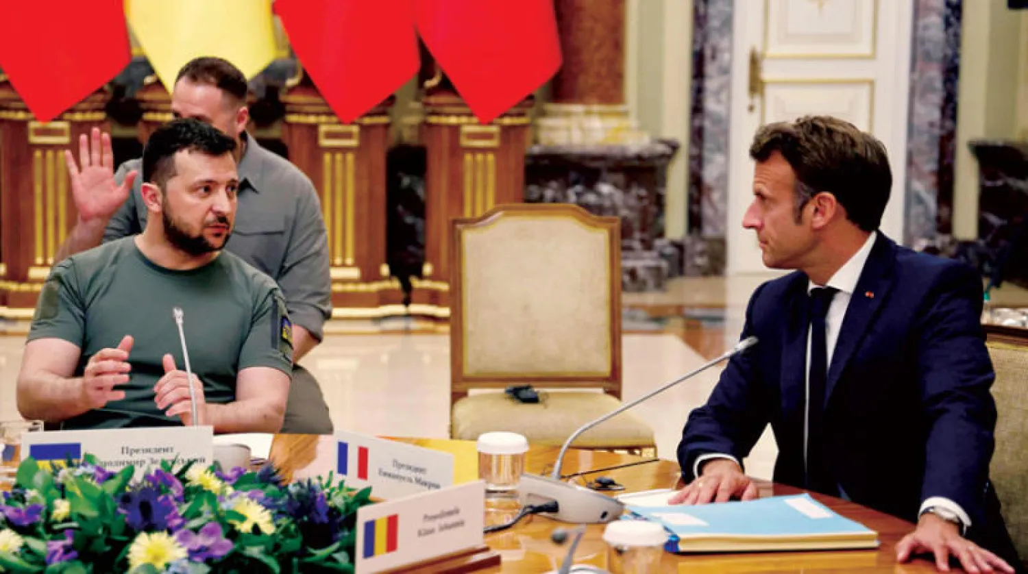 ماكرون وزيلينسكي يناقشان التحضير لـ«مؤتمر دعم لأوكرانيا»