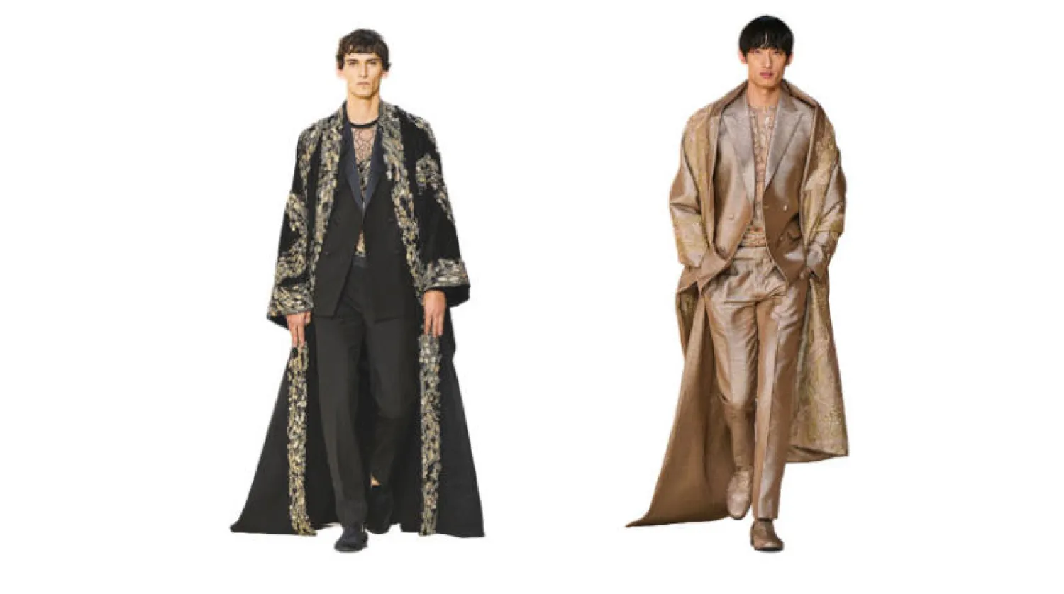 كل القطع زادتها الألوان المعدنية والتطريزات فخامة - نوع آخر من «الكاب» كان من بين التصاميم