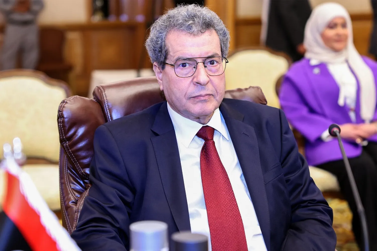 Libyan Minister of Oil and Gas Mohammed Aoun attends the 109th meeting of the Organization of Arab Petroleum-Exporting Countries (OAPEC) in Kuwait City, on December 12, 2022. (AFP)