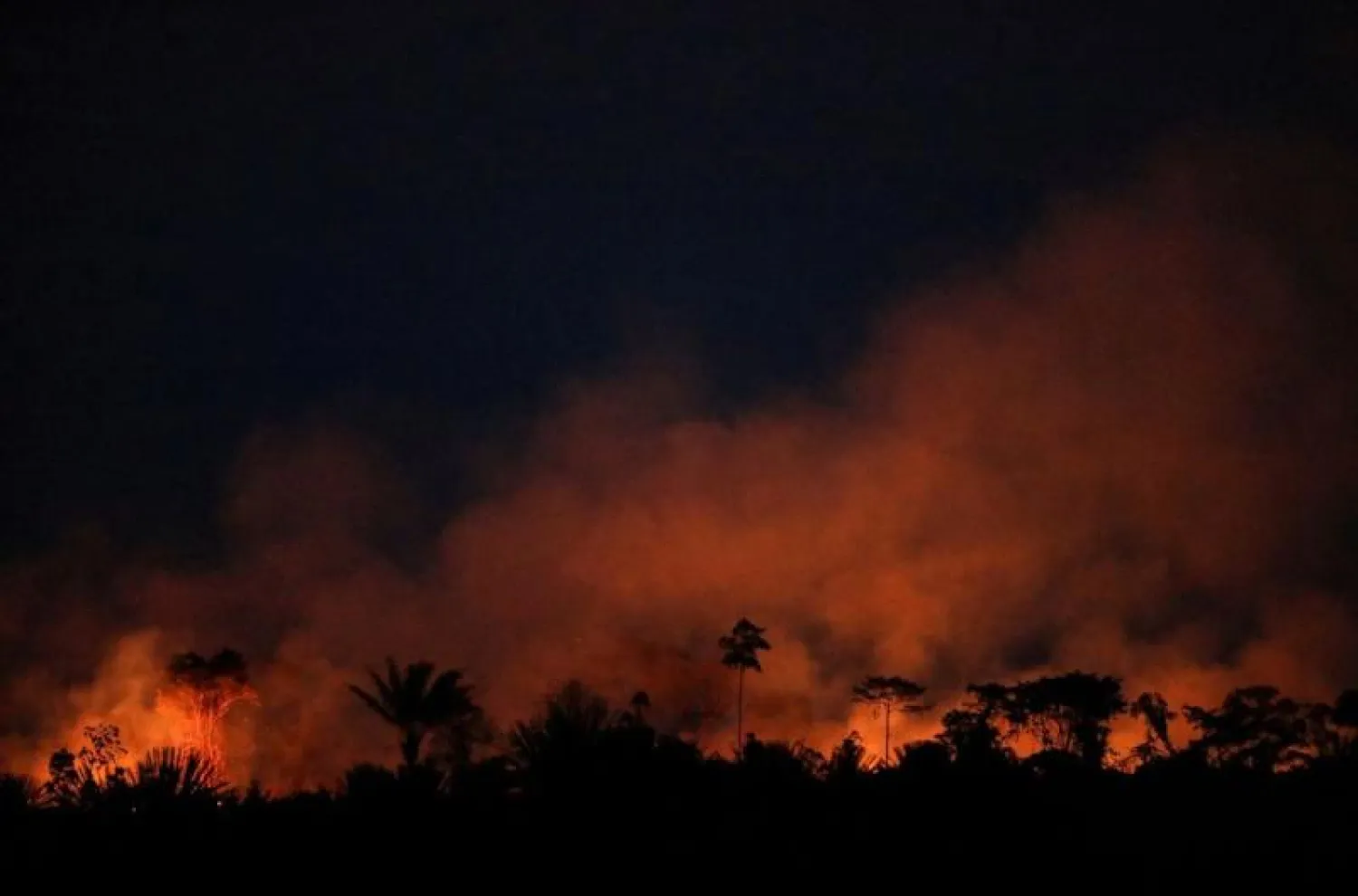 صورة من حريق في غابات الأمازون بالبرازيل في 5 سبتمبر 2021 (رويترز)