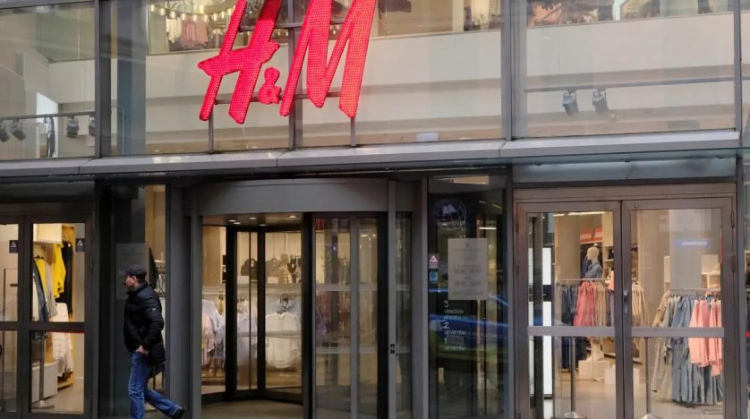 A man leaves H&M shop in Riga, Latvia January 30, 2020. REUTERS/Ints Kalnins/File Photo
