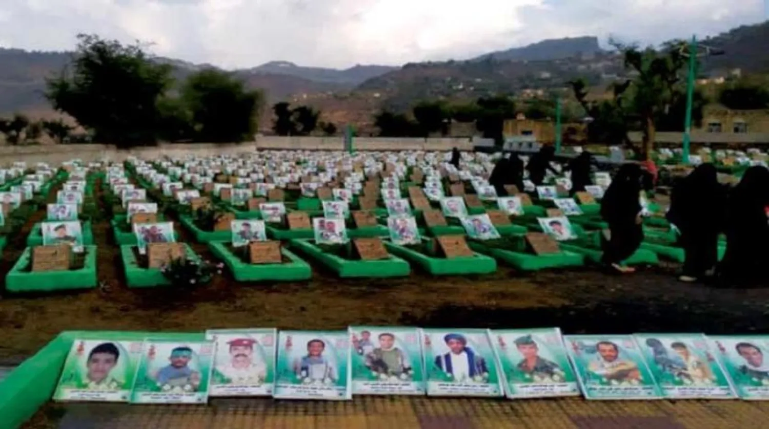 
قبرستان های ویژه کشته شدگان حوثی در استان حجه یمن (رسانه های حوثی)