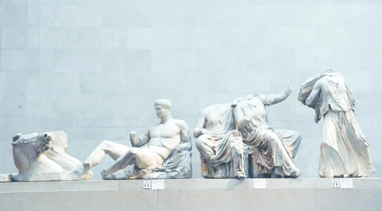 ضغوط على المتحف البريطاني  لإعادة «رخامات إلغين» التي كانت  تزين البارثينون ذات مرة (إ.ب.أ)