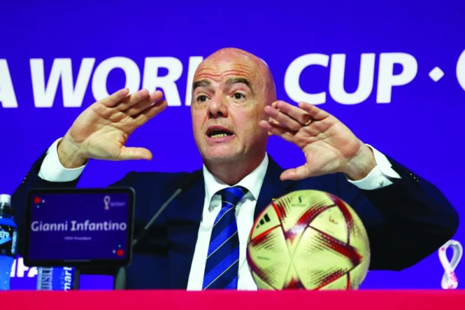 إنفانتينو ينتظر حسم نظام المونديال الموسع المقبل (رويترز)