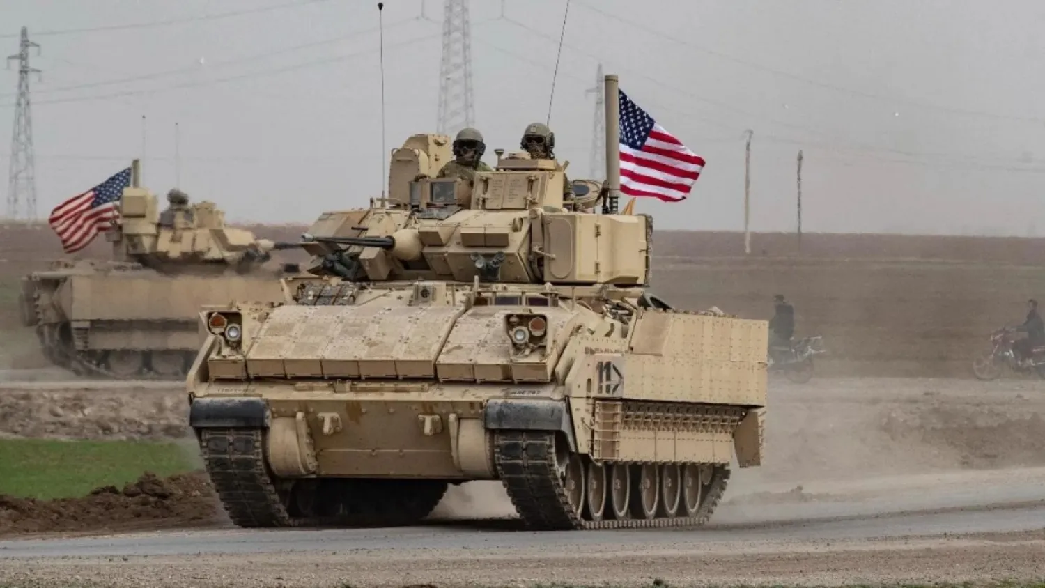 US forces patrol for children of suspected ISIS members in the town of Tal Maaruf in Syria's northeastern Hasakeh province, on 15 December 2022. Photo: AFP