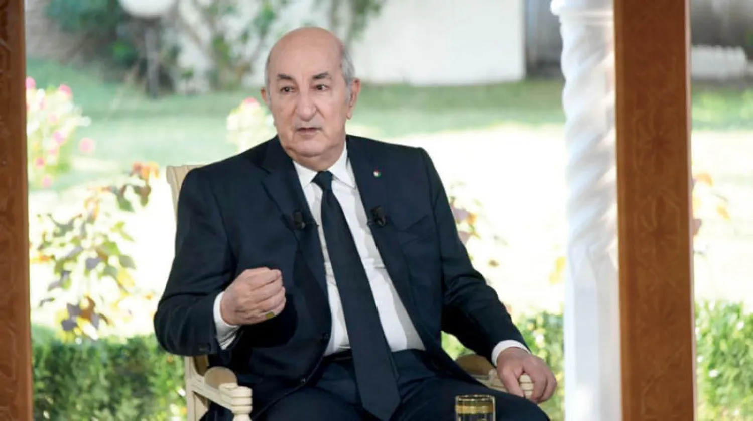 الرئيس تبون في أحد اللقاءات الصحفية السابقة مع عدد من وسائل الإعلام المحلية (الرئاسة)