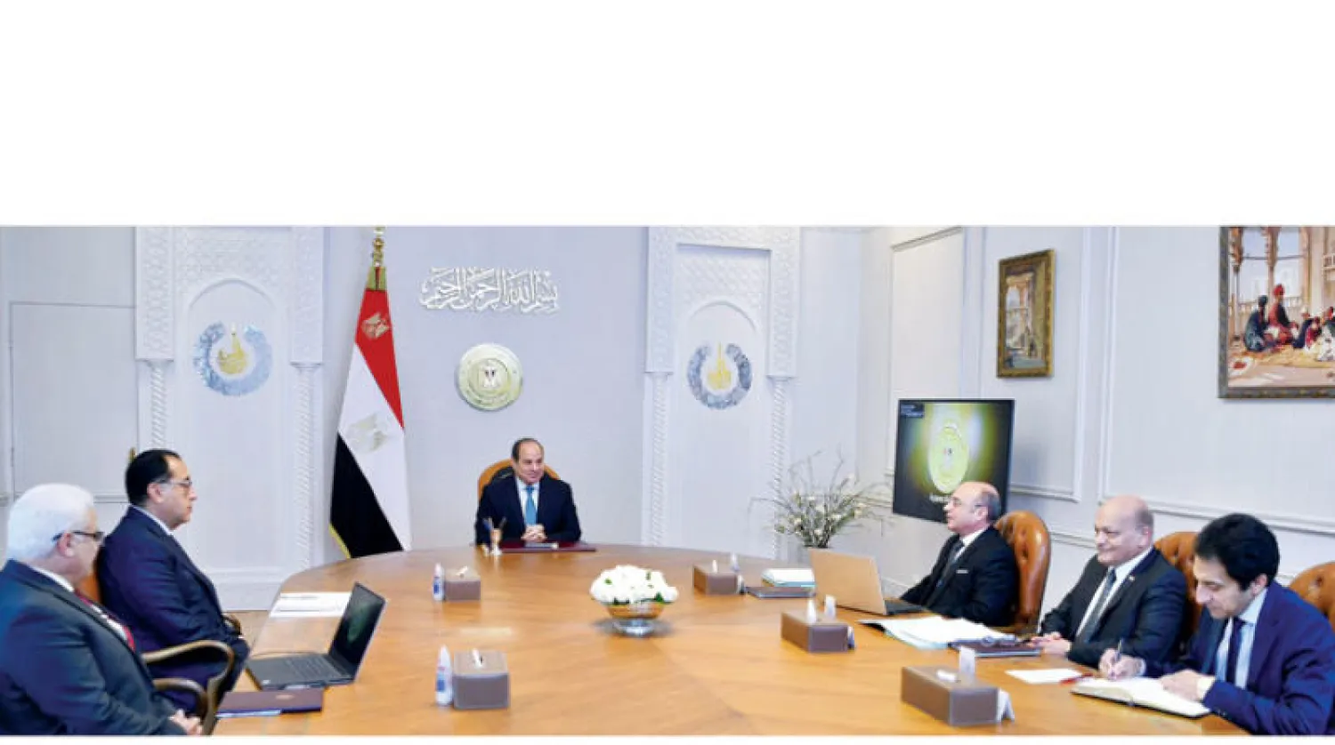 الرئيس المصري خلال اجتماع لاستعراض ملامح قانون «الأحوال الشخصية» (رئاسة الجمهورية)