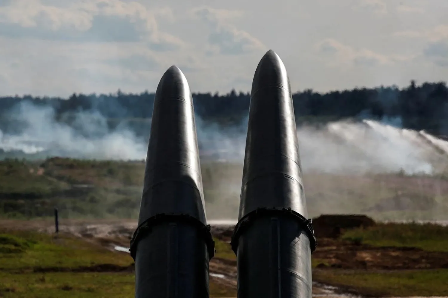 9М723 missiles, part of Iskander-M missile complex, are seen during a demonstration at the International military-technical forum ARMY-2019 at Alabino range in Moscow Region, Russia June 25, 2019. REUTERS/Maxim Shemetov/File Photo