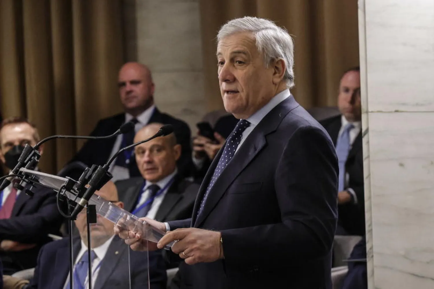 وزير الخارجية الإيطالي أنتونيو تاجاني (إ.ب.أ)