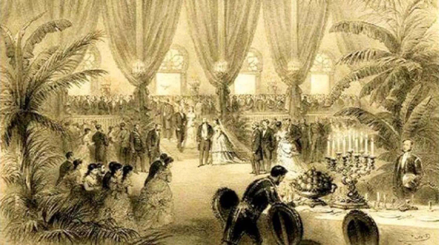 Süveyş Kanalı'nın açılışı sırasında, 1869'da kutlamalar gerçekleştirilmişti.
