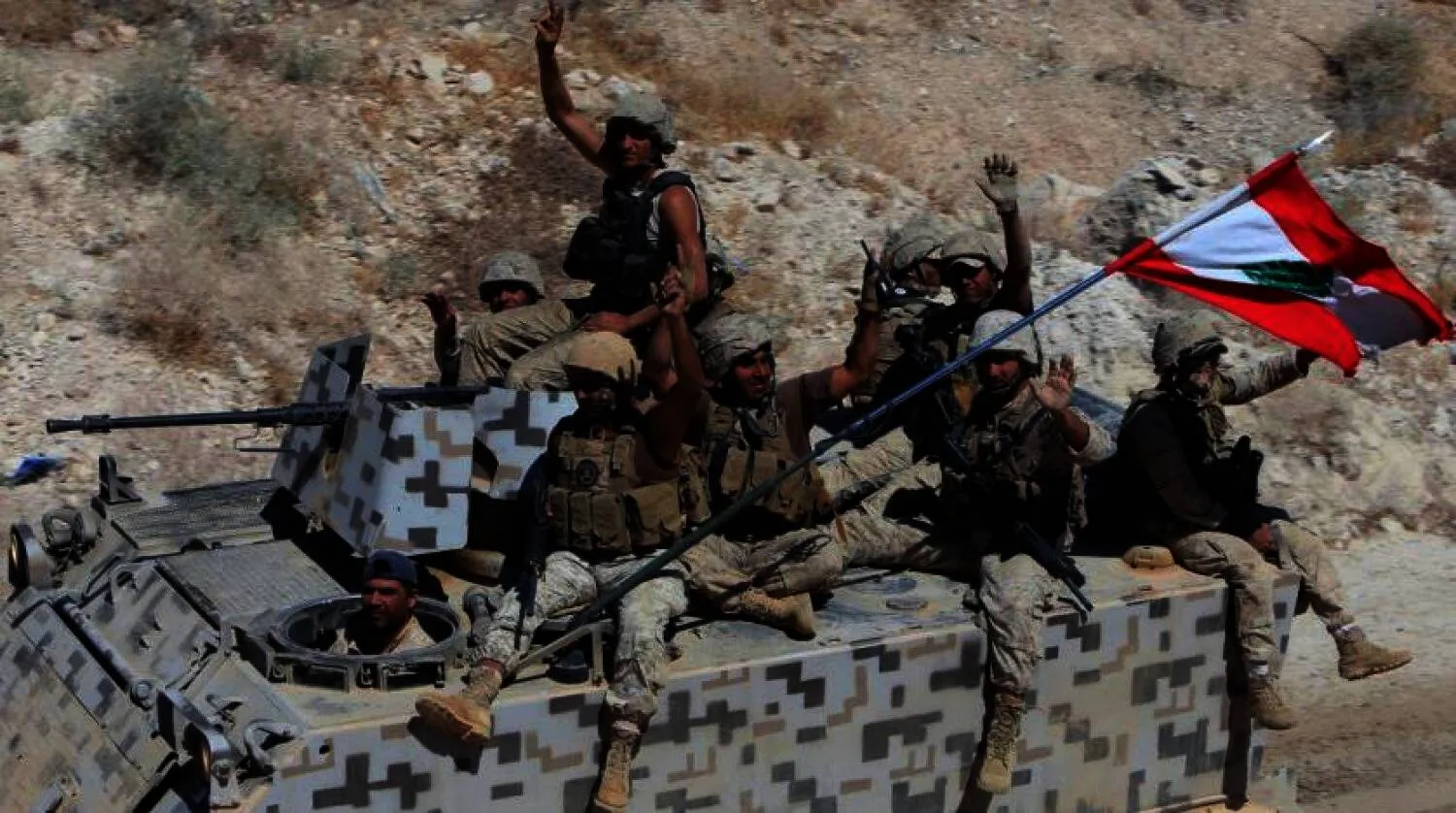 عناصر من الجيش اللبناني في بلدة رأس بعلبك شرق لبنان (رويترز - أرشيفية)